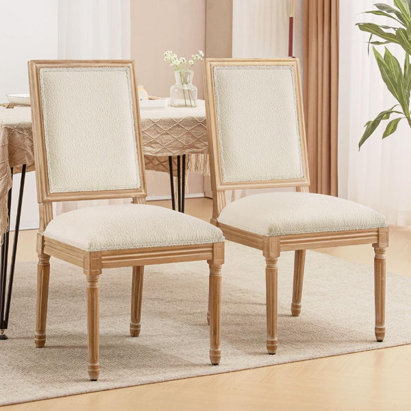Wildon Home® French Country Dining Chairs Set of 2, Upholstered Dining Room Chairs | Wayfair